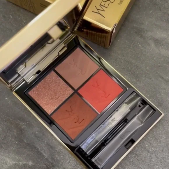 YSL EYE SHADOWS PALLETE 810 over orange
